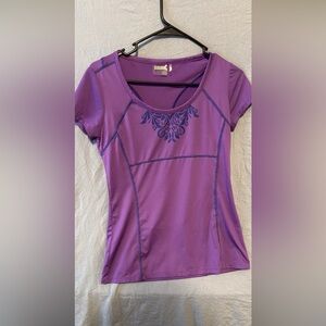 Vintage Athleta Purple Athletic Short-Sleeve Top